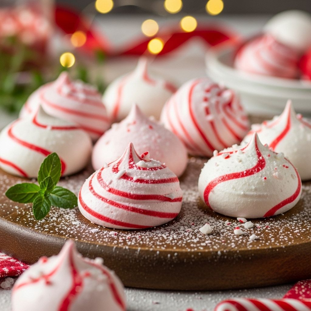 Peppermint Meringues: A Festive, Swirled Holiday Treat Master glossy peaks and vibrant swirls for melt-in-your-mouth peppermint treats.