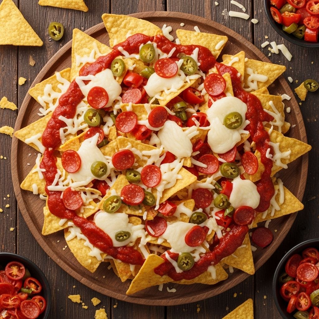 Layers of melty cheese and pepperoni atop crisp chips deliver crowd-pleasing indulgence.