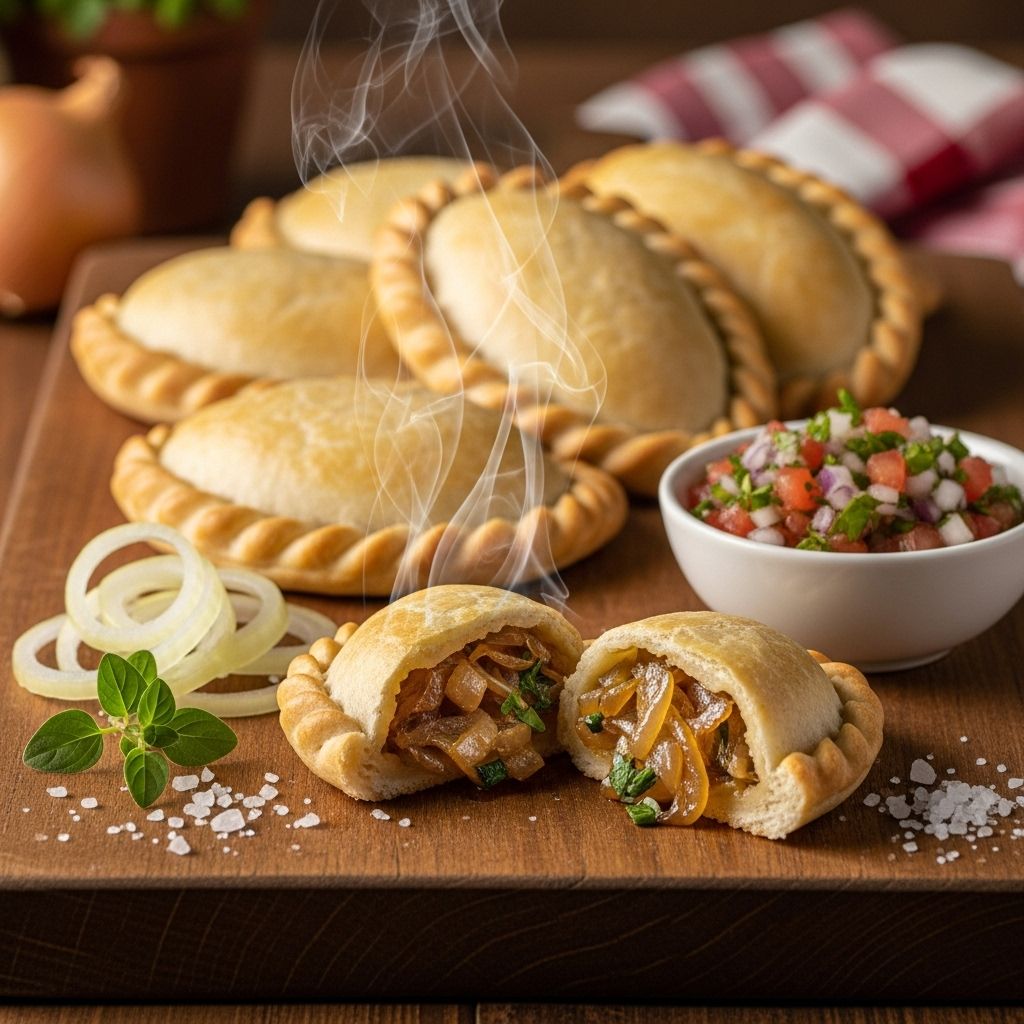 A nostalgic vegetarian treat with sweet, caramelized layers tucked into each tender fold.