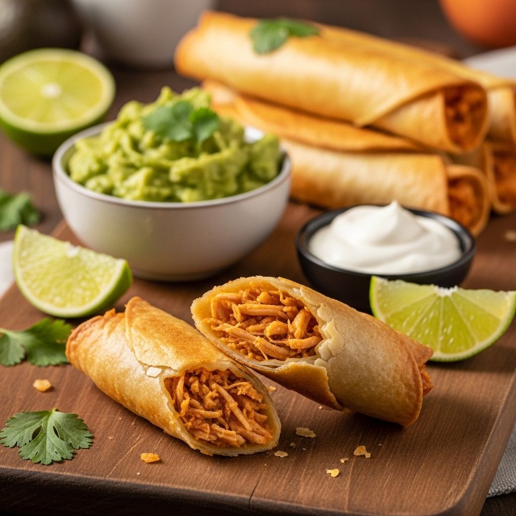 Tightly rolled tortillas deliver a satisfying crunch with every flavorful bite.
