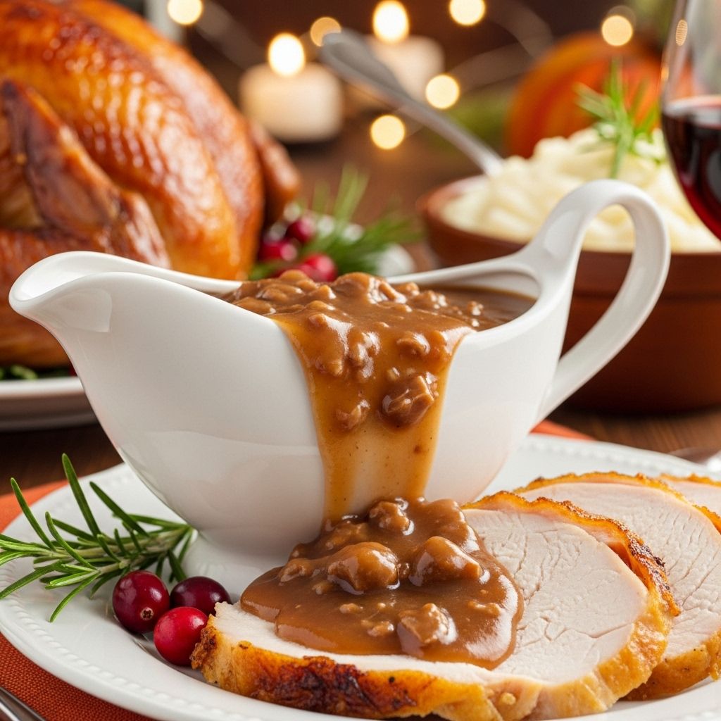 A golden roux and turkey drippings create deep flavor that elevates every festive dish.