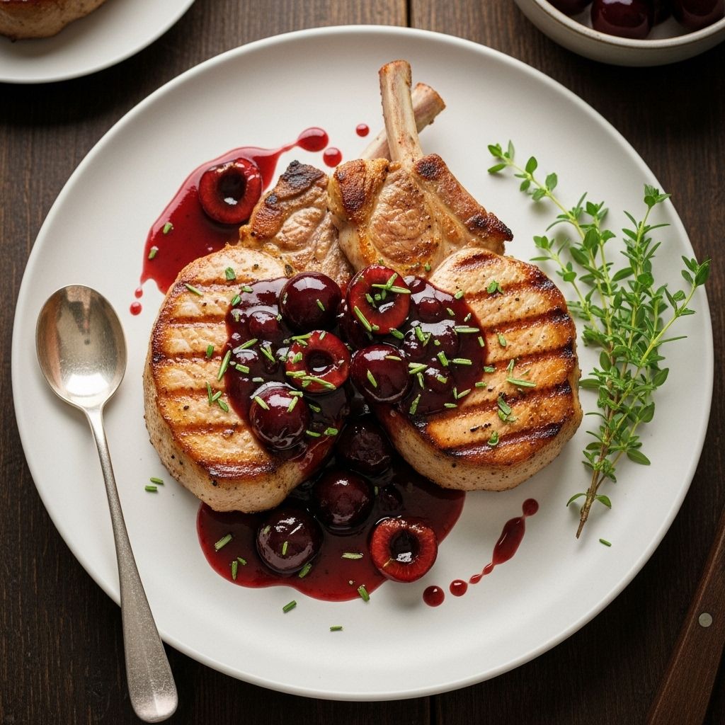 A bright fruit sauce transforms everyday pork into an unforgettable summer dinner.