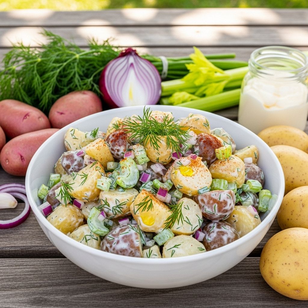 A simple twist on a classic side that balances creaminess and tang for every picnic.