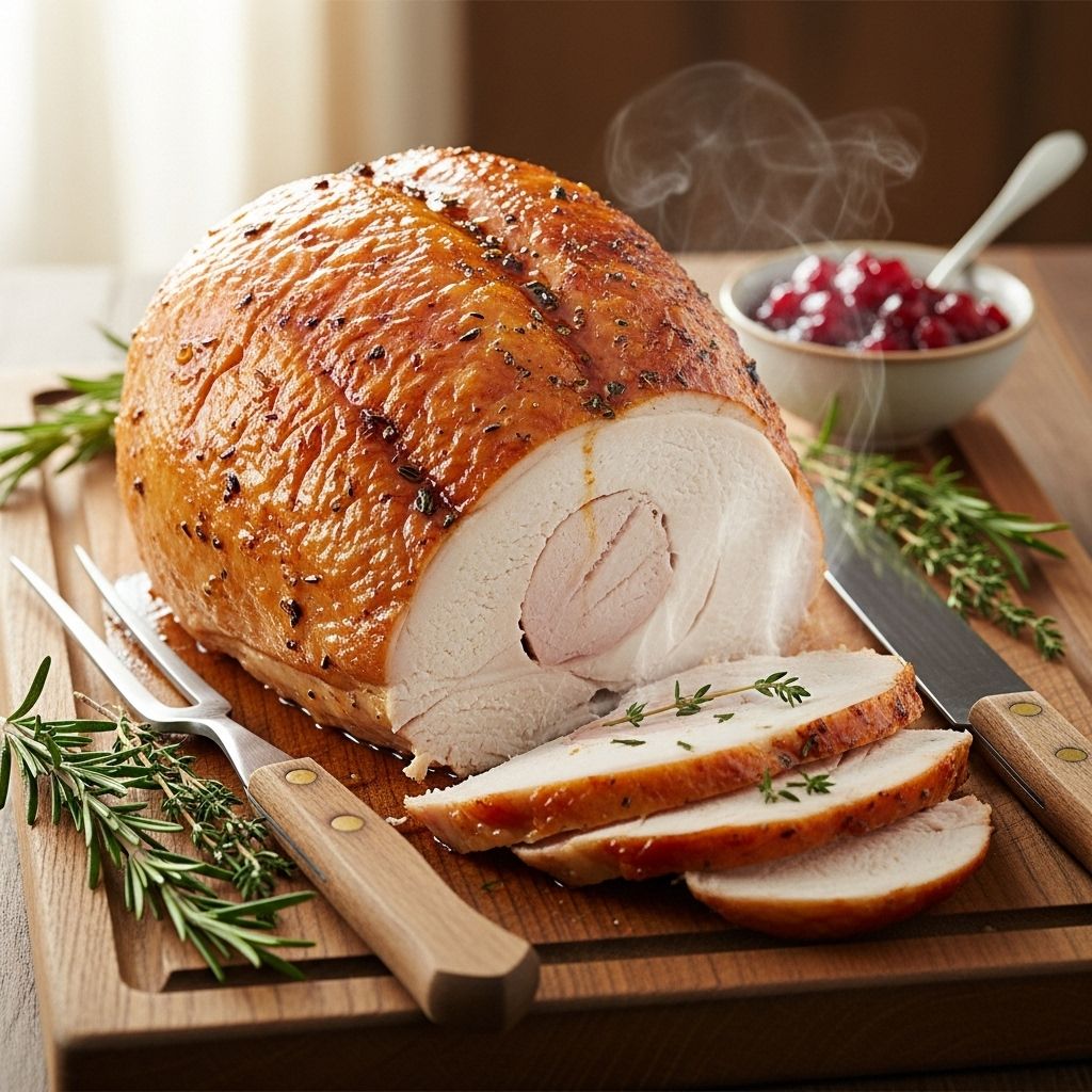 Under-skin herb butter seals in flavor and yields tender, succulent meat.