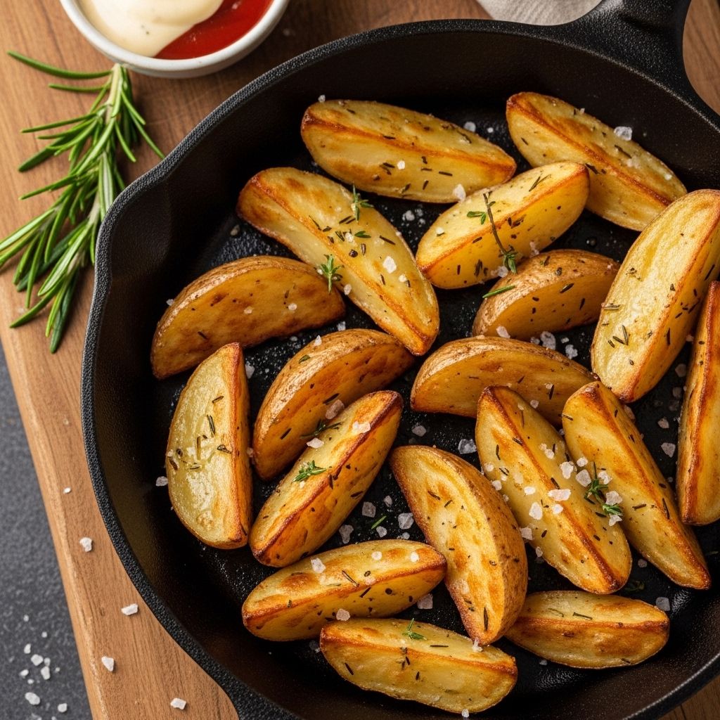 Simple seasonings and high heat deliver wedges with a crisp exterior and tender interior.