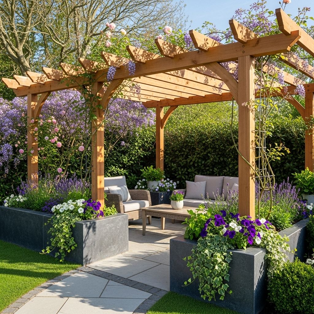A fusion of structure and greenery that elevates any outdoor setting.