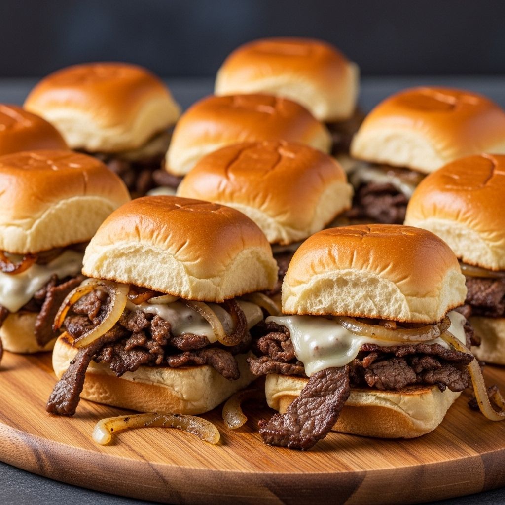 Soft dinner rolls meet savory ribeye and creamy cheese in every irresistible bite.