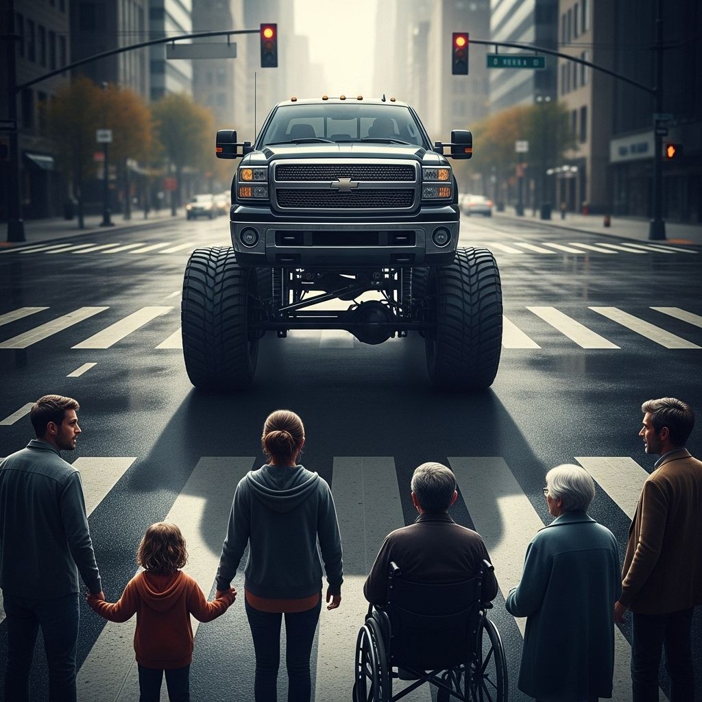 Why Pickup Trucks Pose a Heightened Risk to Pedestrian Safety Research shows pickup trucks are up to four times as likely to kill pedestrians during turns due to their size, design, and visibility issues.