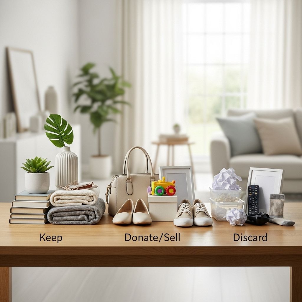 Seeing all your things at once reveals what to keep and makes clearing effortless.