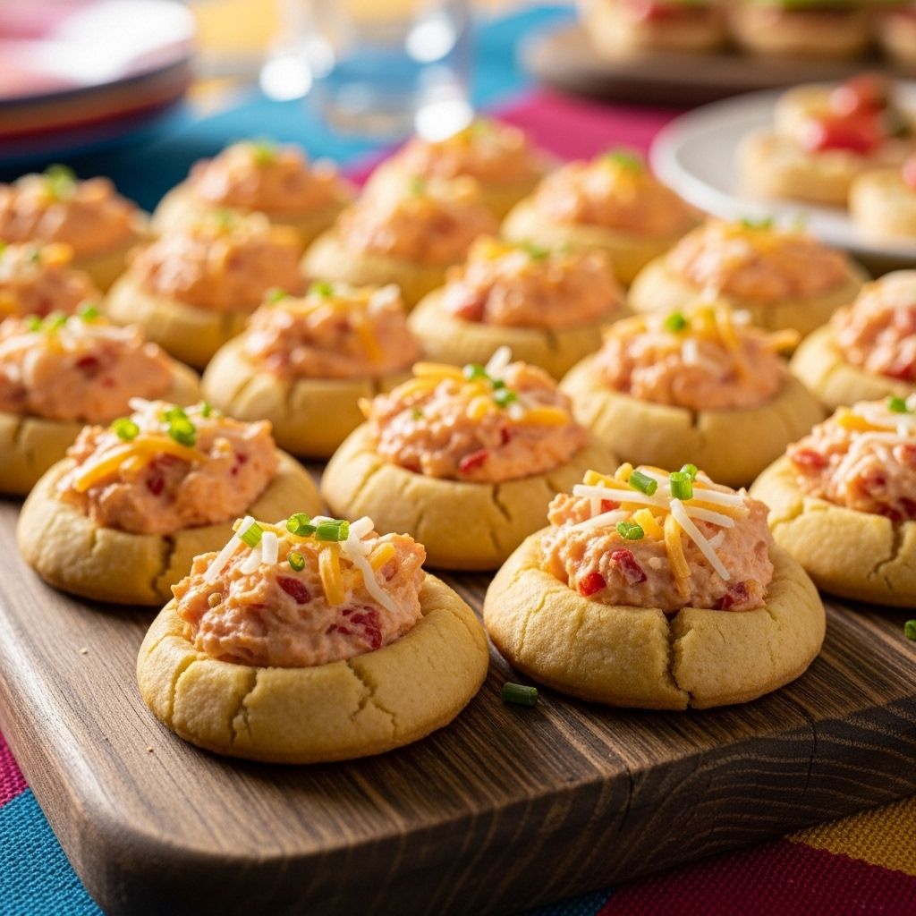 Pimento Cheese Thumbprint Crackers Prepare the dough days ahead, then finish with pepper jelly for a seamless crowd pleaser.