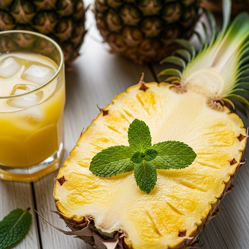 Fresh pineapple’s enzymes and fiber may aid digestion but its acidity can trigger reflux.