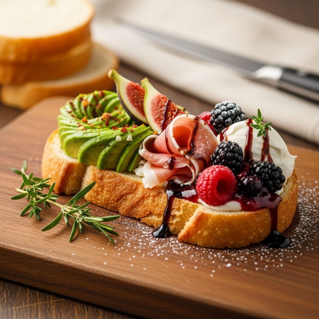 Turn ordinary bread into indulgent treats with sweet, savory, and creative toppings.