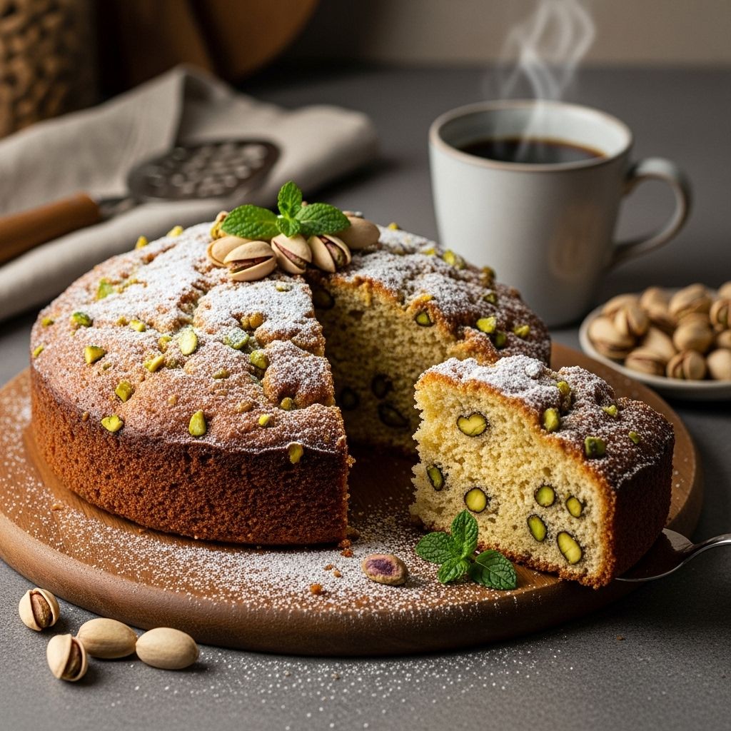 A vibrant twist on a morning treat that delights with nutty flavor and tender crumb.