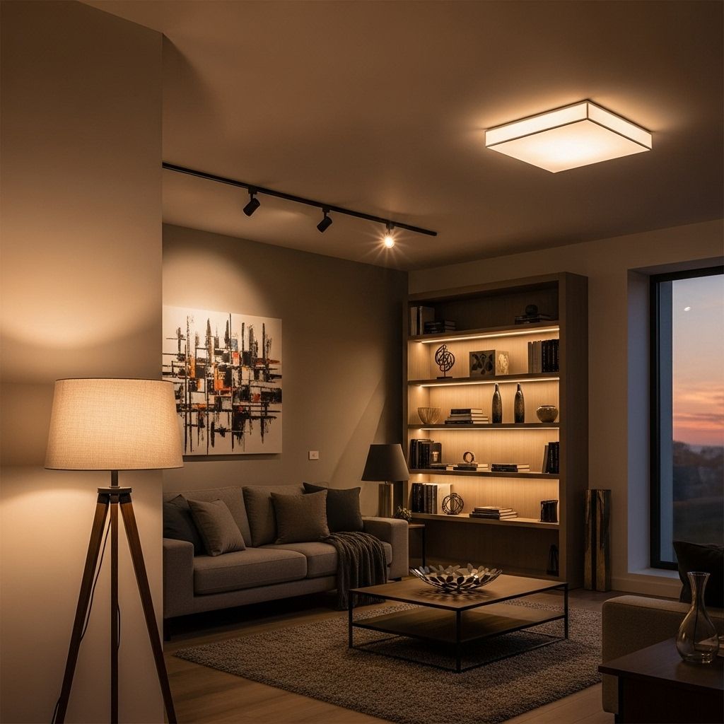 Thoughtful fixture placement, bulb choices, and dimmer controls enhance room atmosphere.