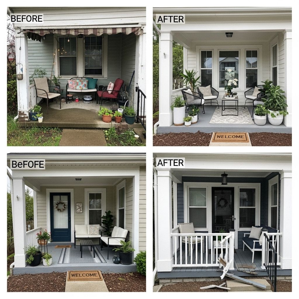 Turn a neglected entry into a stylish outdoor retreat that welcomes guests year-round.