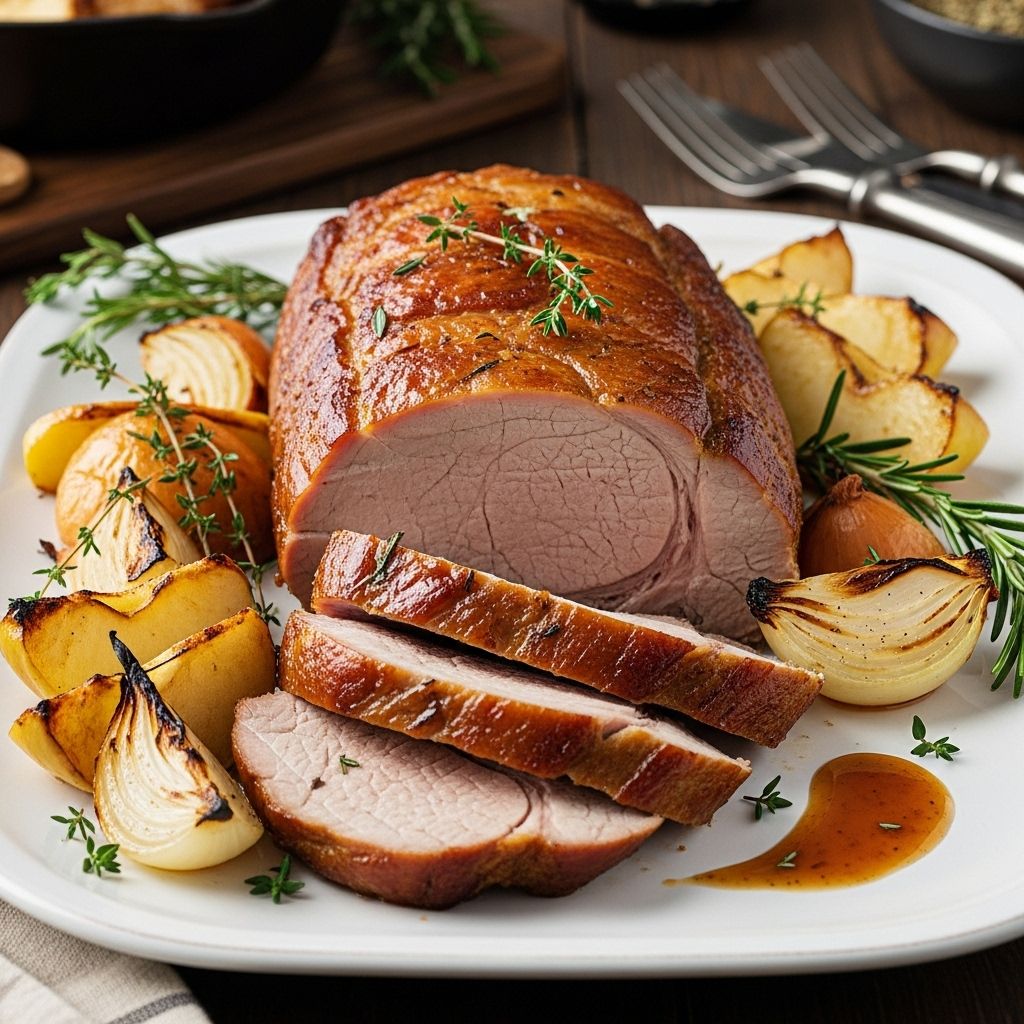 Sweet-tart apples and golden onions meld into a rich sauce that transforms hearty pork.