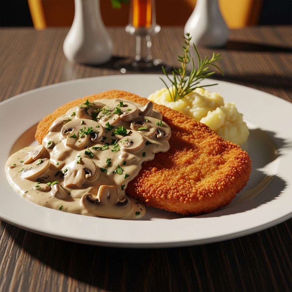 Thin, tender cutlets get a flavorful boost from an herb-infused sauce that comforts the soul.