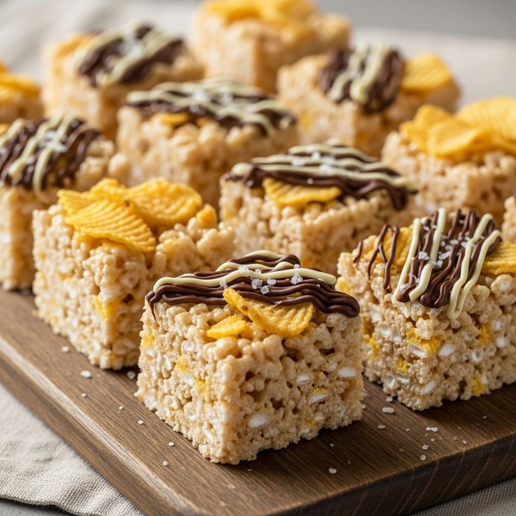 Crunchy twist transforms classic marshmallow bars into an irresistible texture sensation.
