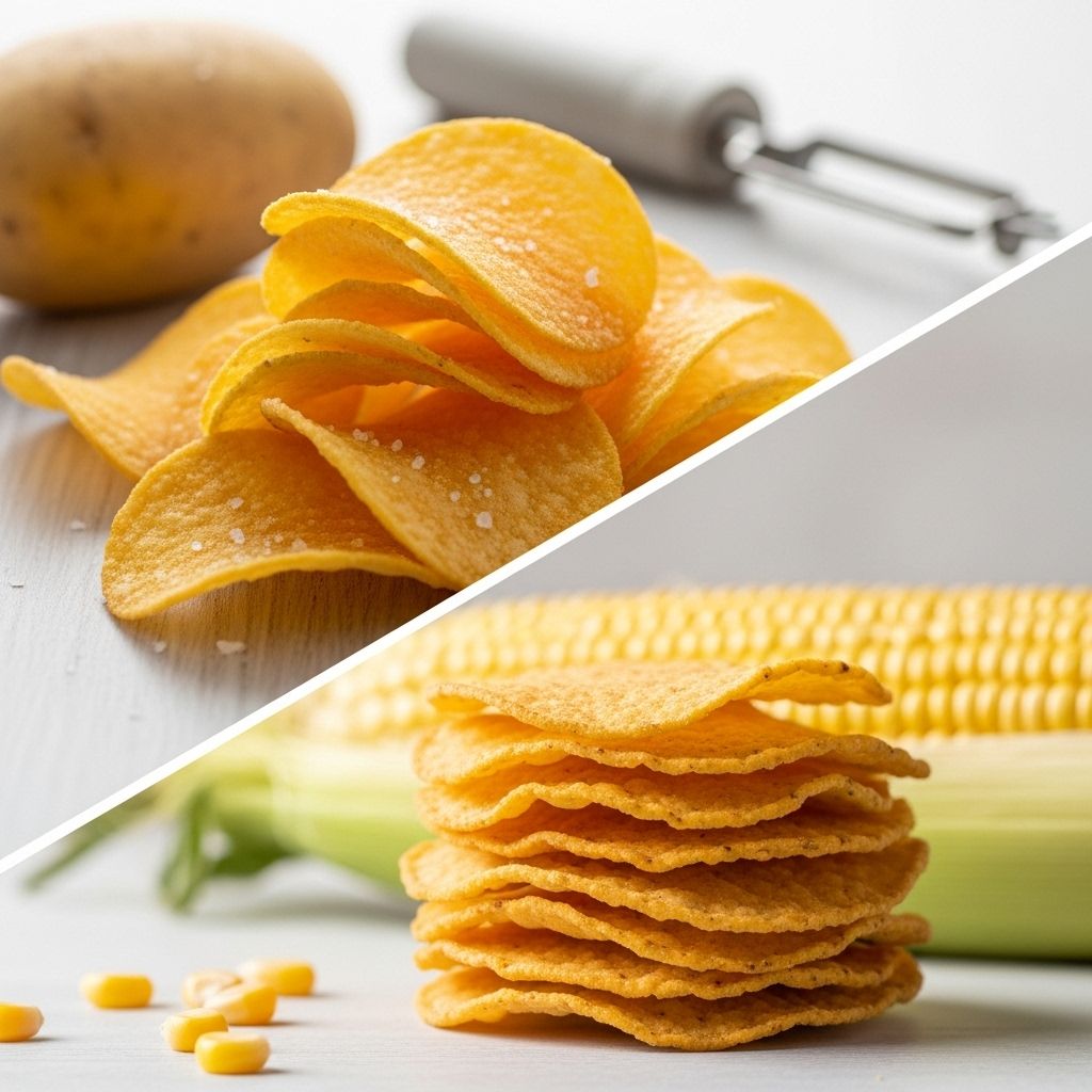 Potato Chips vs. Tortilla Chips: Which Crunchy Snack Is Healthier? Unpacking the nutrition, ingredients, and healthier snacking tips for your favorite crunchy treats.