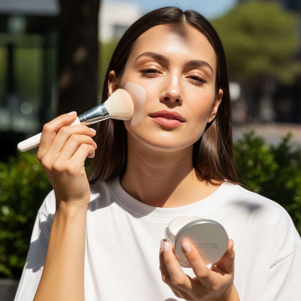 Master the art of midday SPF reapplication with powder sunscreen—your matte, mess-free, makeup-friendly sun protection essential.