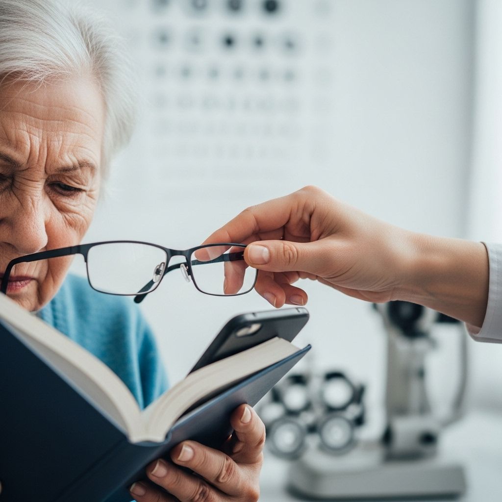 Explore in-depth presbyopia treatments: from glasses and contacts to modern surgeries, eye drops, and innovative surgical implants.