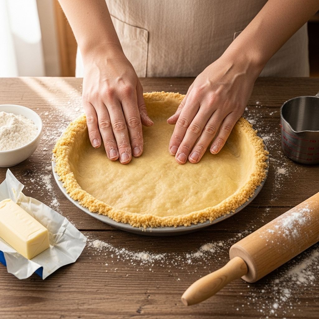 Beginner bakers get a delicate, shortbread-like shell in minutes without extra tools.
