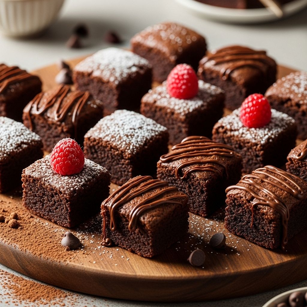 Pretty Little Brownie Bites: The Ultimate Miniature Chocolate Treats Rich chocolate morsels with melt-in-your-mouth centers elevate any celebration.