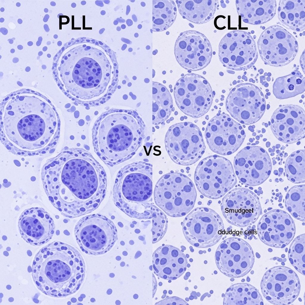 Comprehensive comparison of prolymphocytic leukemia and chronic lymphocytic leukemia, from symptoms to treatment and long-term outlook.