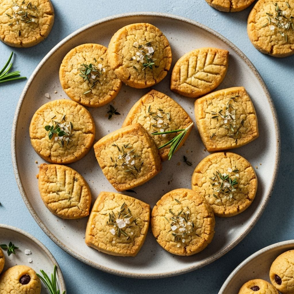 Herb-infused shortbread bites that capture the sun-drenched flavors of Provence.