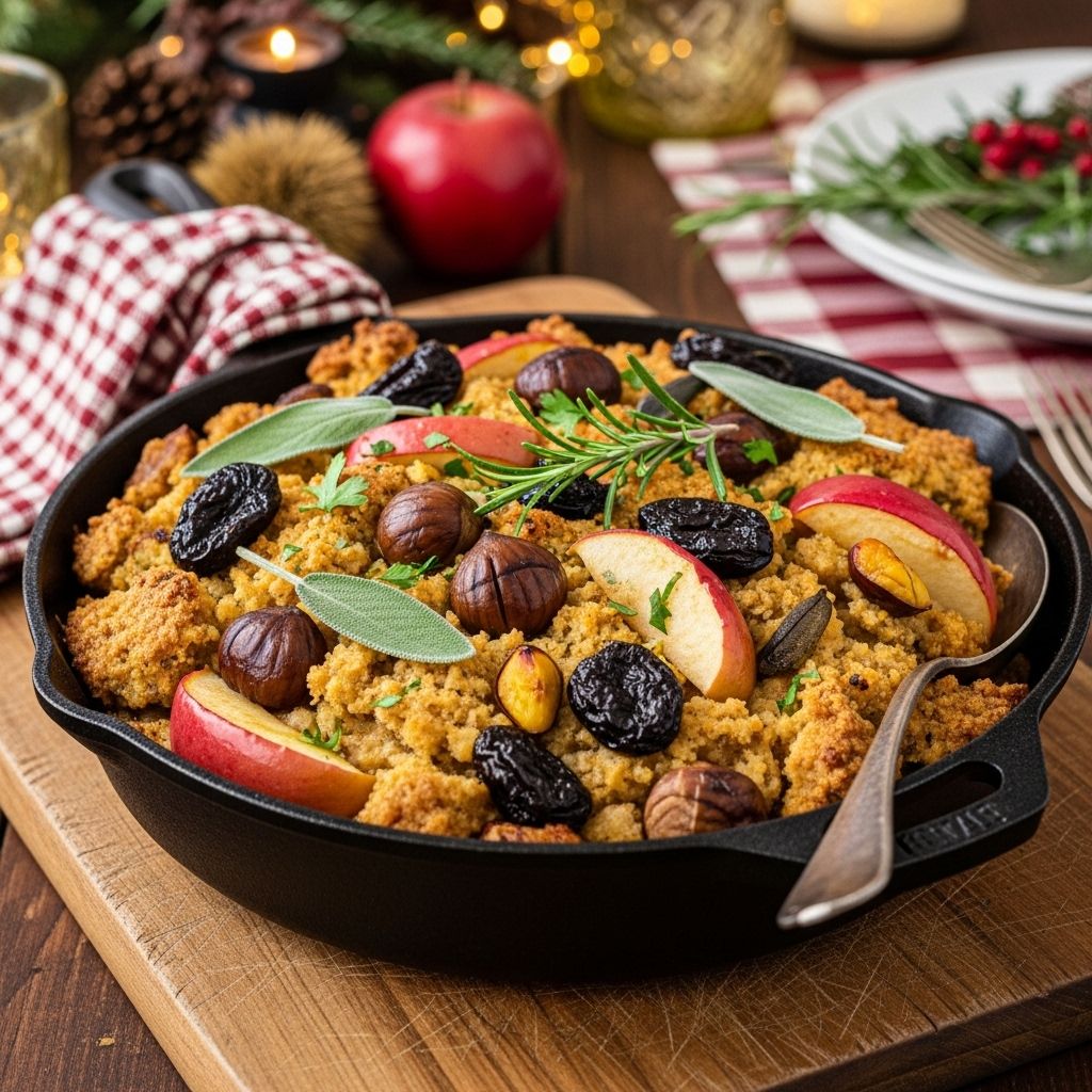 This rich dish unites sweet fruits and aromatic herbs for a memorable seasonal feast.