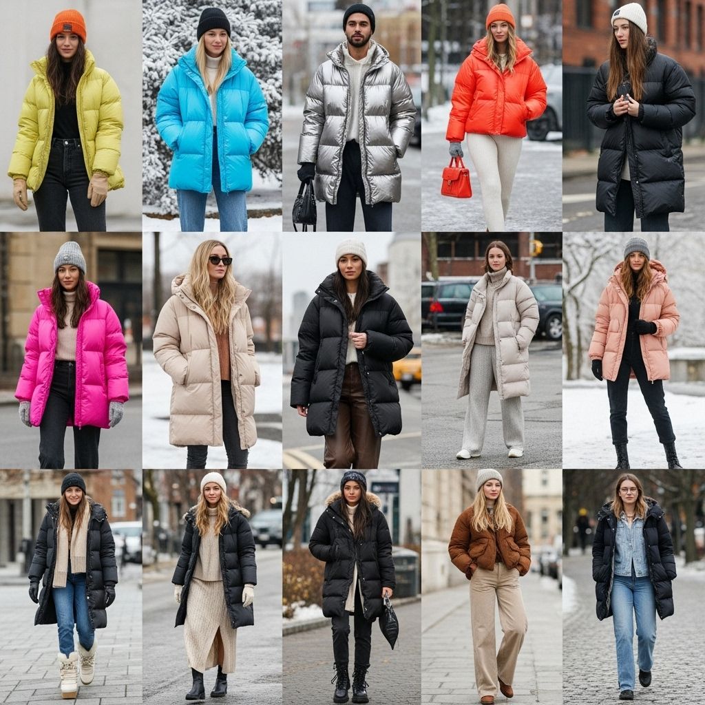 Cold-weather style gets a fashionable upgrade with 11 trendy ways to wear puffer jackets all season.