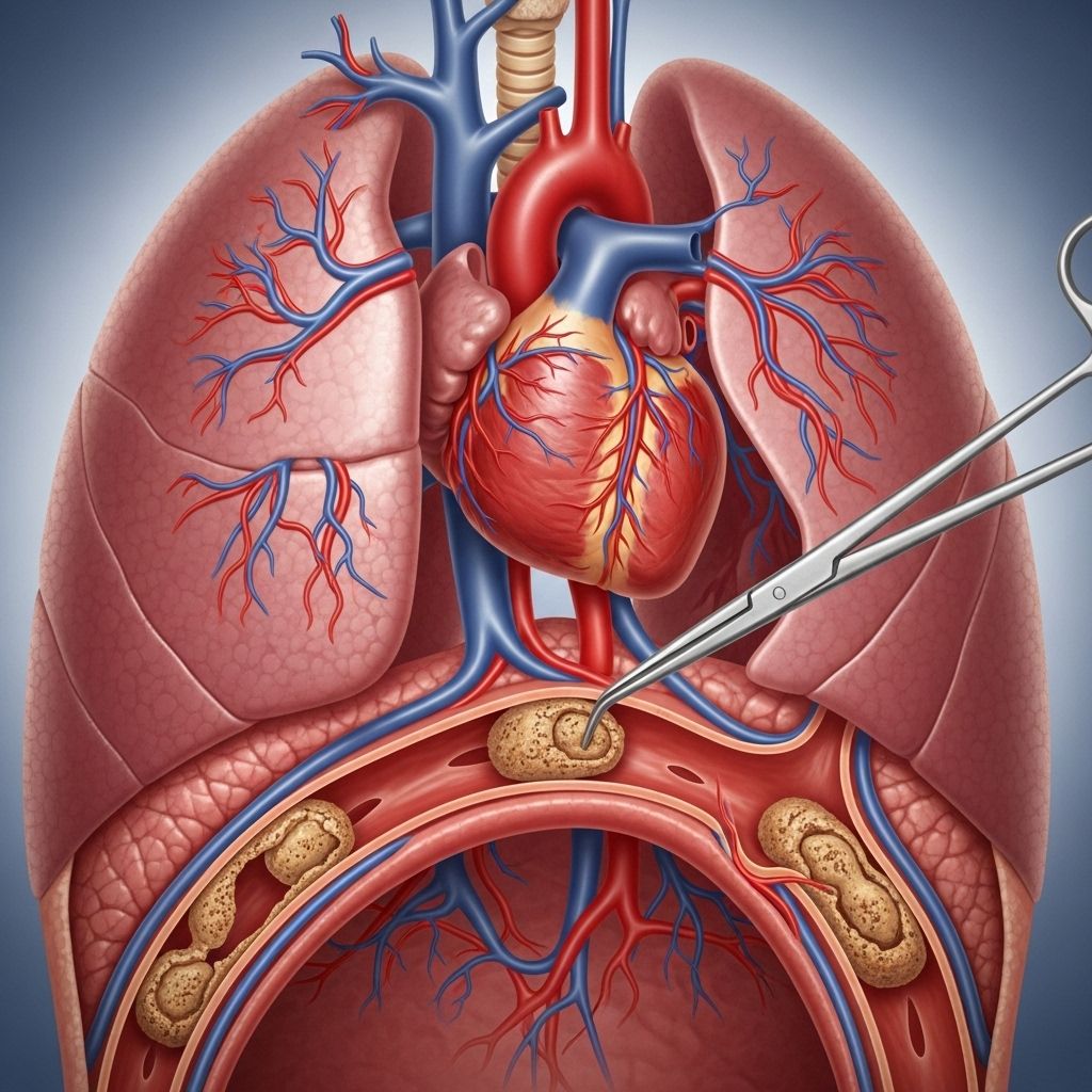 Pulmonary Thromboendarterectomy: Surgery for Chronic Thromboembolic Pulmonary Hypertension A comprehensive guide to pulmonary thromboendarterectomy, detailing procedure, risks, preparation, and recovery for treating chronic thromboembolic pulmonary hypertension.