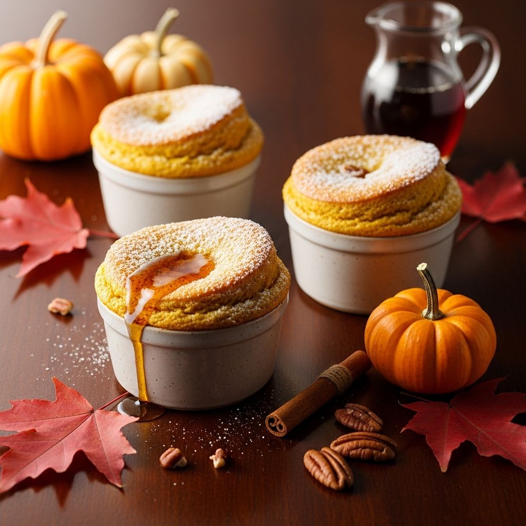 French-Inspired Pumpkin Maple Breakfast Soufflés: A Light and Luscious Morning Treat Wake up to a fall treat that combines fluffy custard and cozy spice.