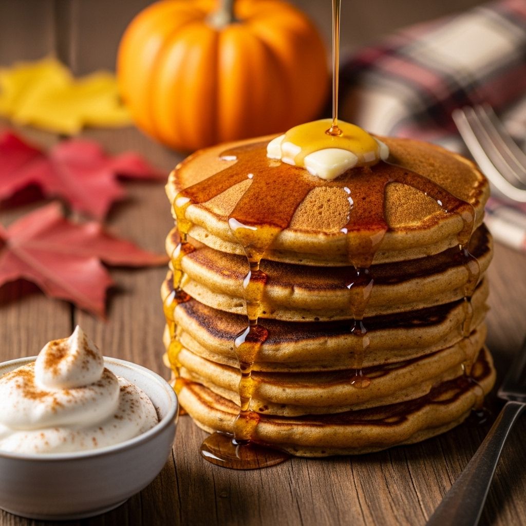 Pumpkin Pie Pancakes: A Fall Breakfast Favorite Start your morning with a warm medley of autumn spices and tender, golden bites.