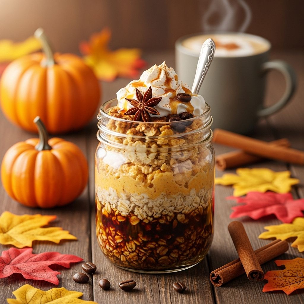 Autumn flavors and creamy grains combine with a hint of espresso for a hassle-free start.