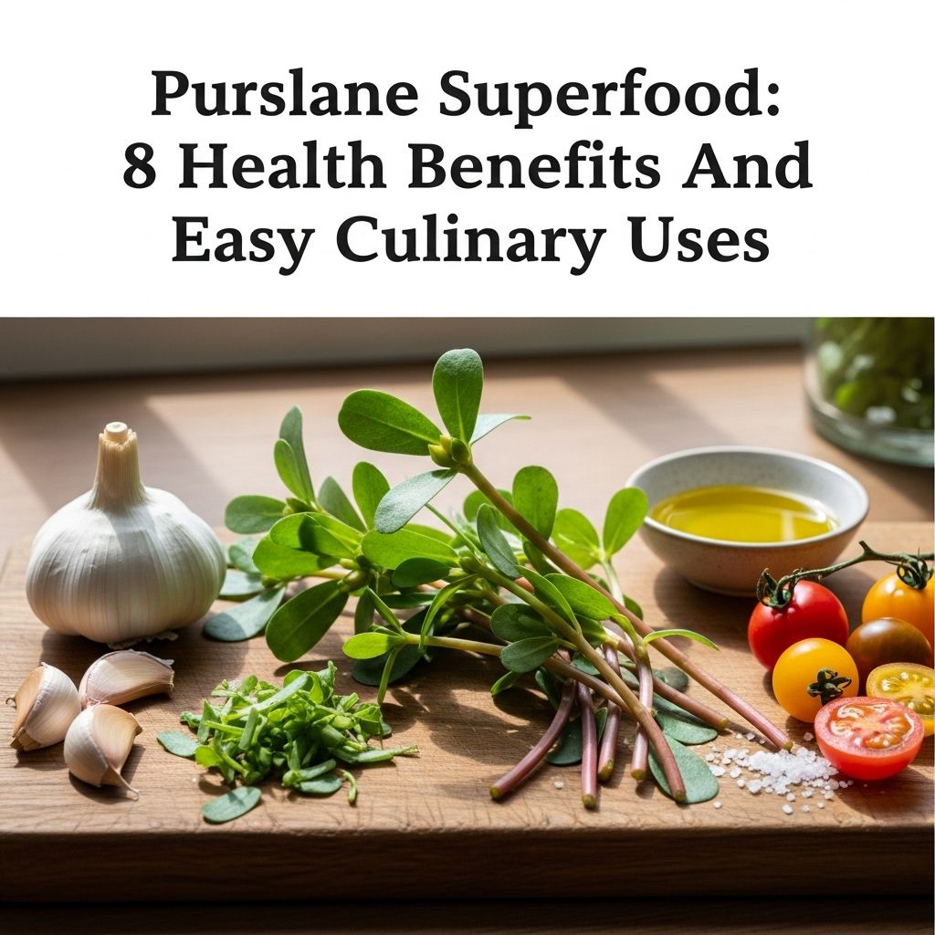 Purslane: Powerful Health Benefits, Nutrition, and Uses A tangy, nutrient-rich green that elevates everything from salads to smoothies.