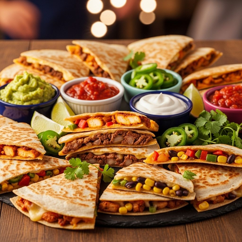Offer guests a DIY quesadilla bar with flavorful fillings and stress-free prep.