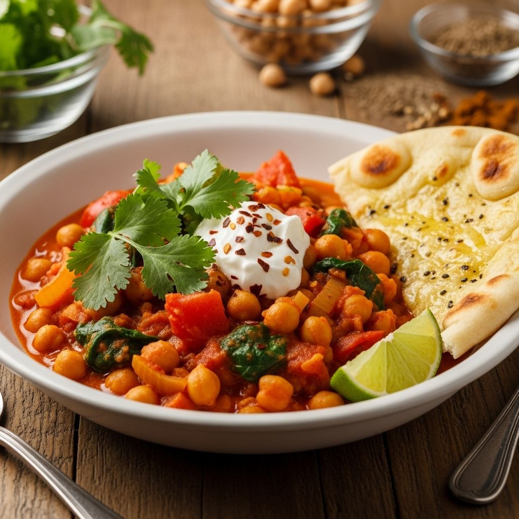 Warm spices and creamy coconut elevate kitchen staples into a comforting dinner.