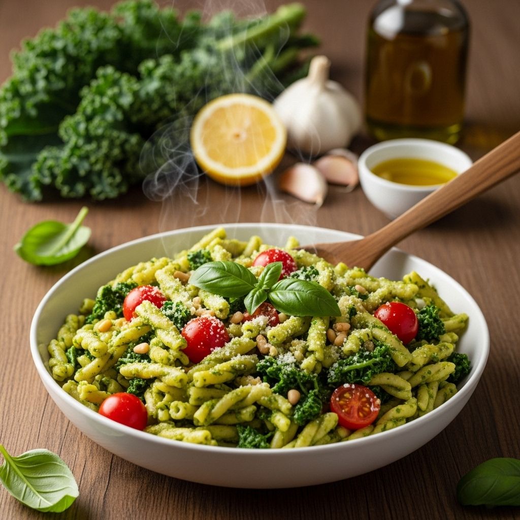 Discover how kale transforms classic pesto pasta into a flavorful, nutritious and incredibly easy weeknight meal.