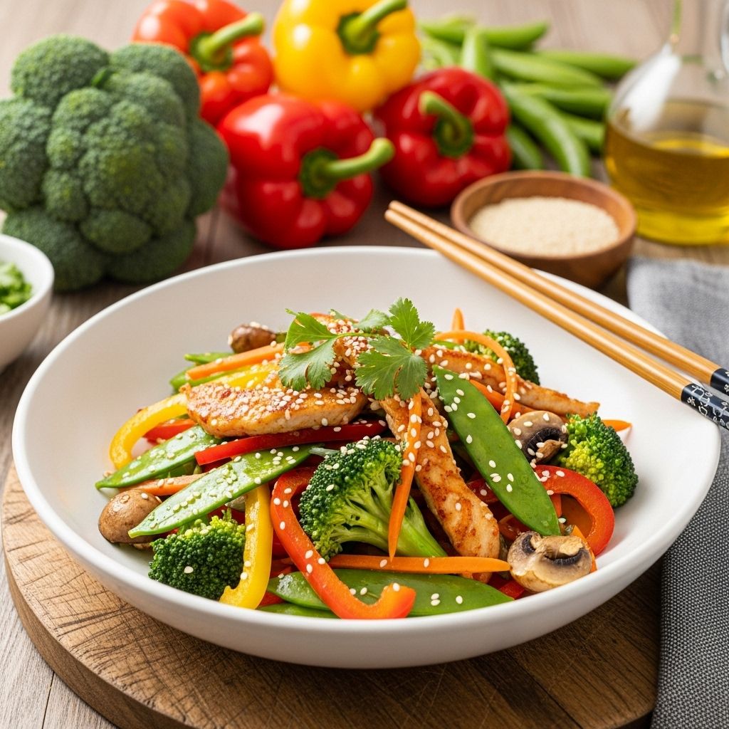 Upgrade your dinners with delicious, speedy, and nutritious stir-fry recipes featuring colorful veggies and lean proteins.
