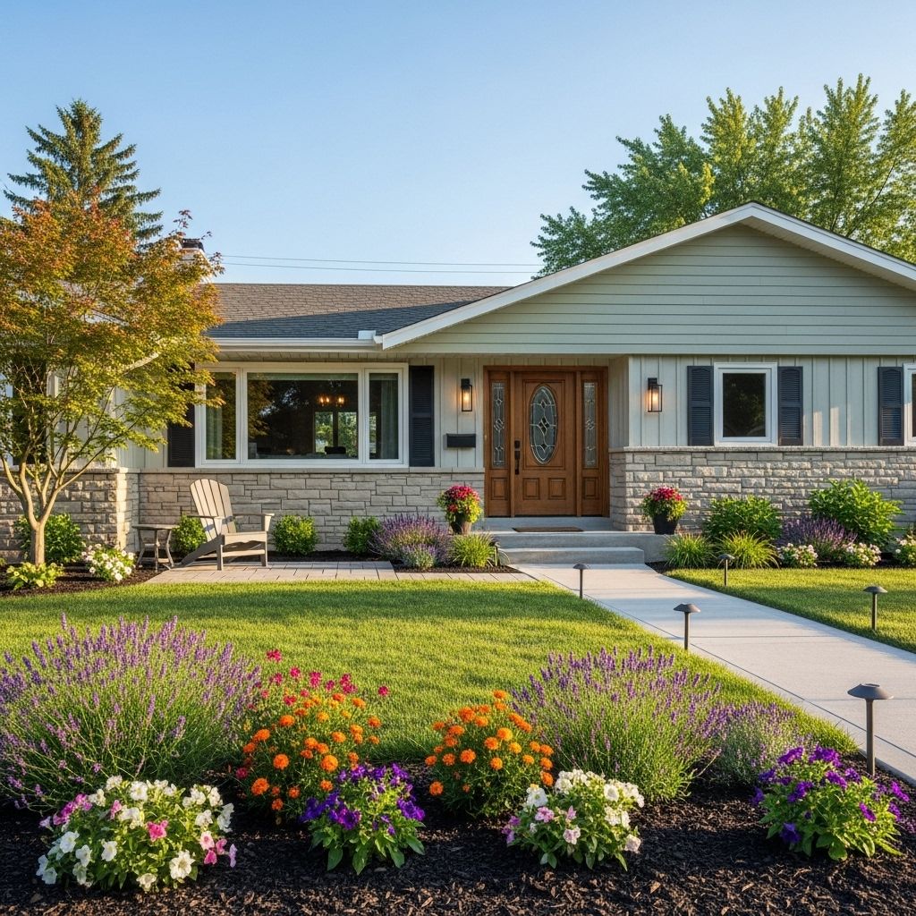 Thoughtful renovations and landscaping breathe new life into a classic ranch facade.
