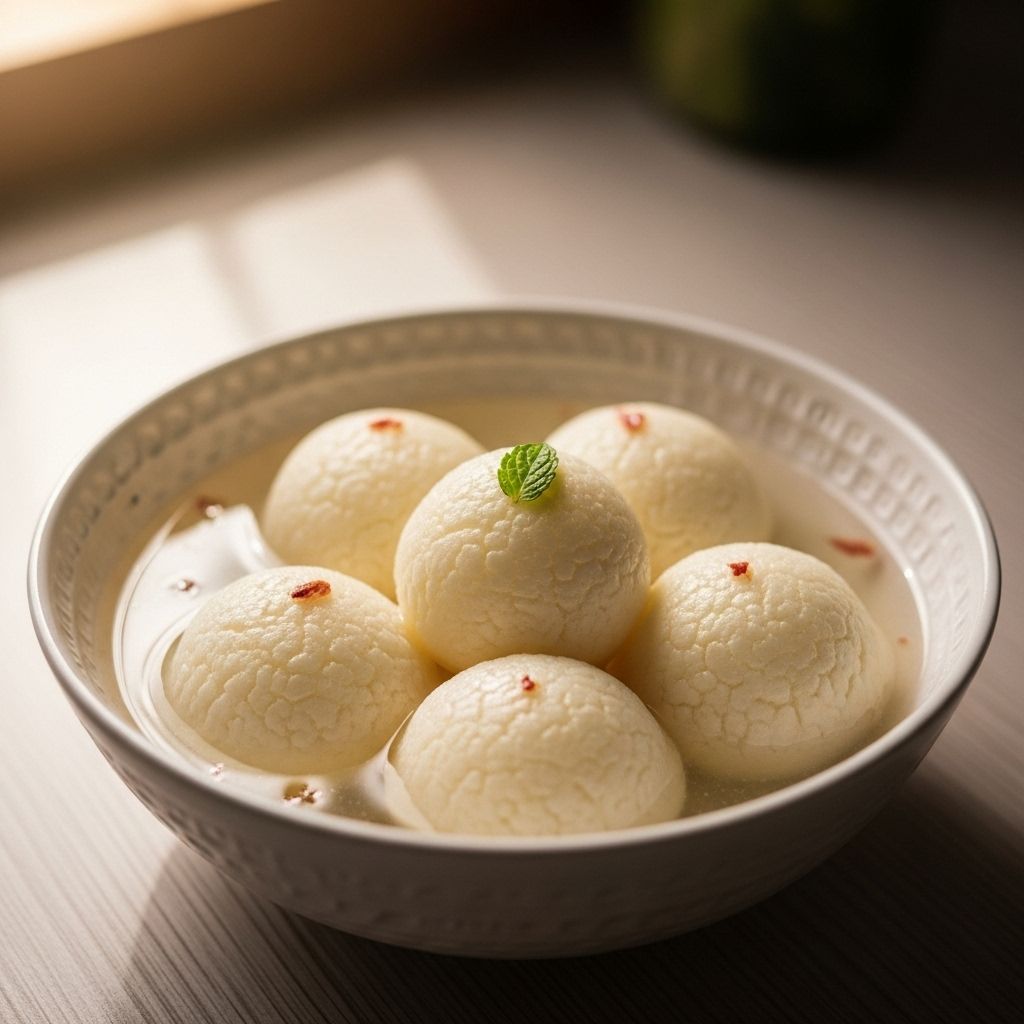 Rasgulla: The Art and Science of Soft, Spongy Indian Milk Dumplings Explore how moisture control and gentle simmering yield irresistibly juicy rasgulla every time.