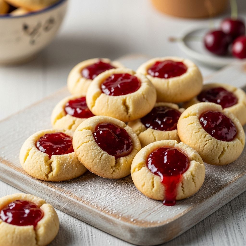 Jewel-toned centers and a hint of citrus transform buttery bites into festive delights.