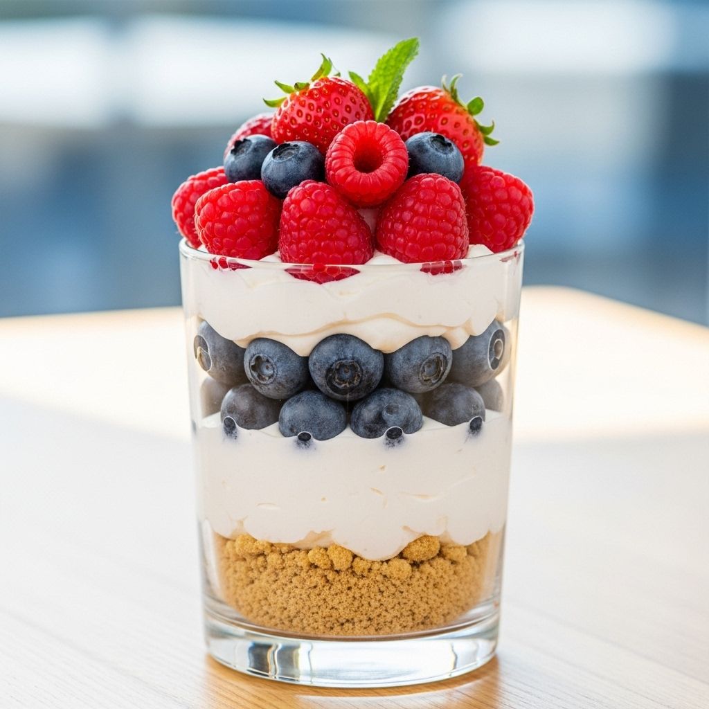 Layers of fresh berries and creamy filling bring festive flair to your next celebration.