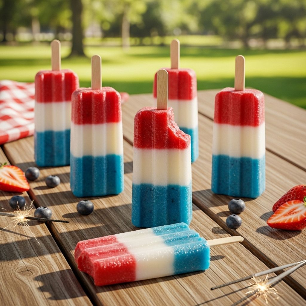 Layered fruit and creamy yogurt combine for a refreshing, kid-friendly frozen snack.
