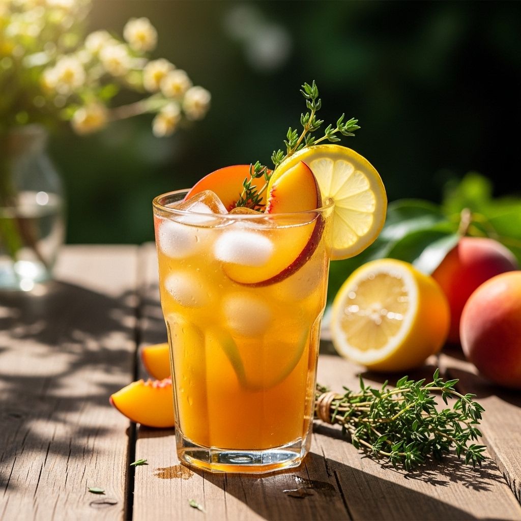 Summer fruits and herbs combine for an aromatic sip that delights every sense.