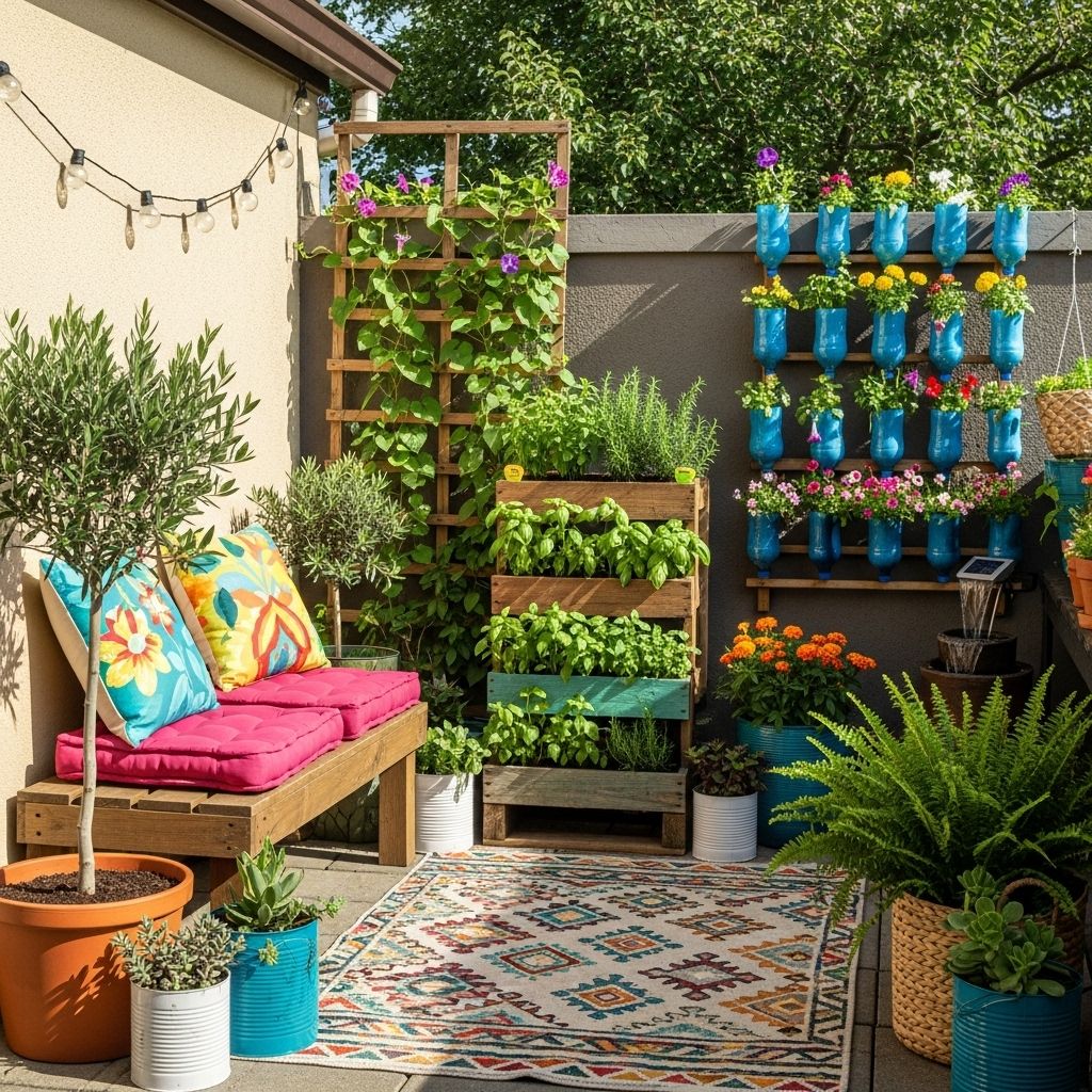 Portable upgrades transform any rented yard into a cozy, personalized retreat.