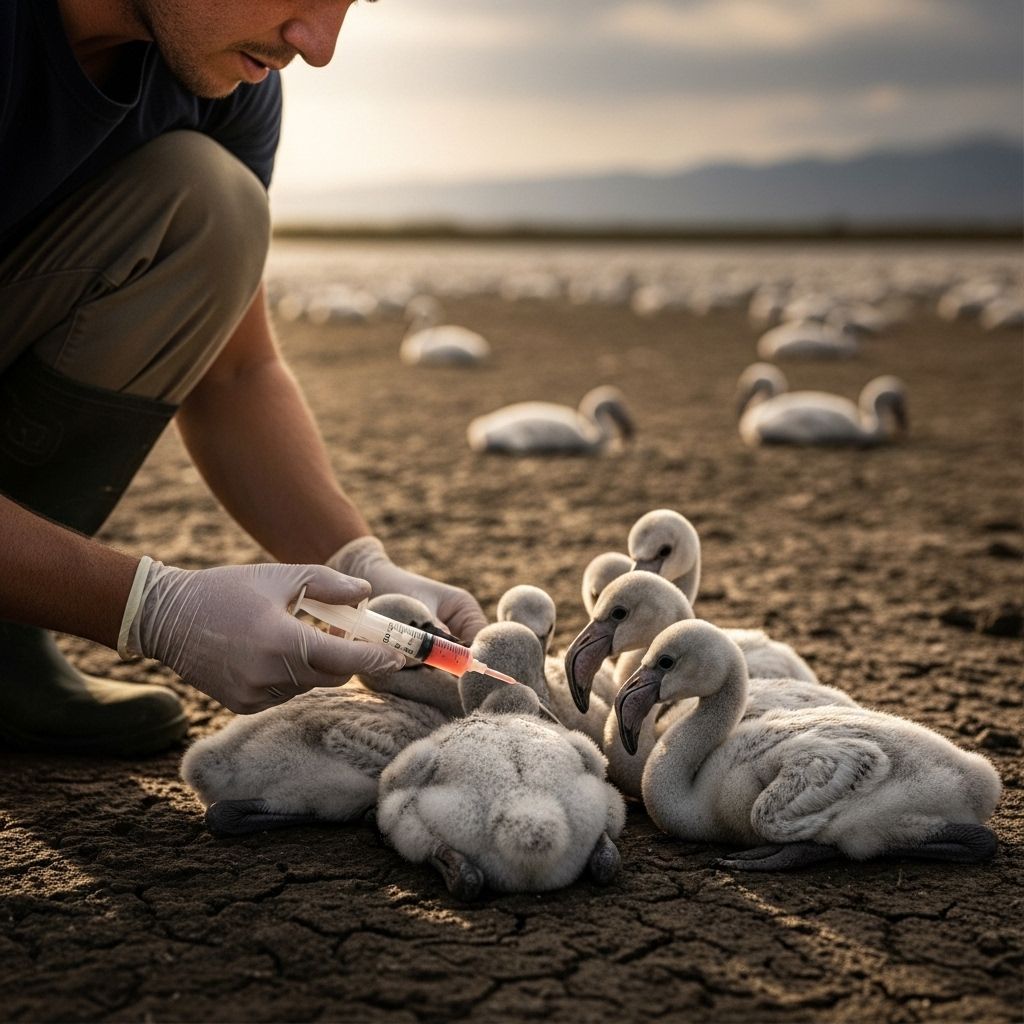 Inside the race to rescue, nurture, and release thousands of abandoned flamingo chicks in South Africa’s historic wildlife rescue.