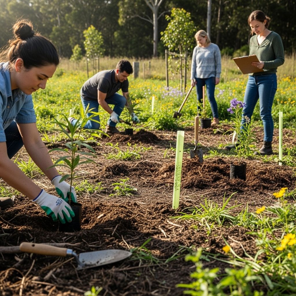 Guidelines and tips for creating resilient, biodiverse native forests in backyards and small plots by mimicking natural processes.