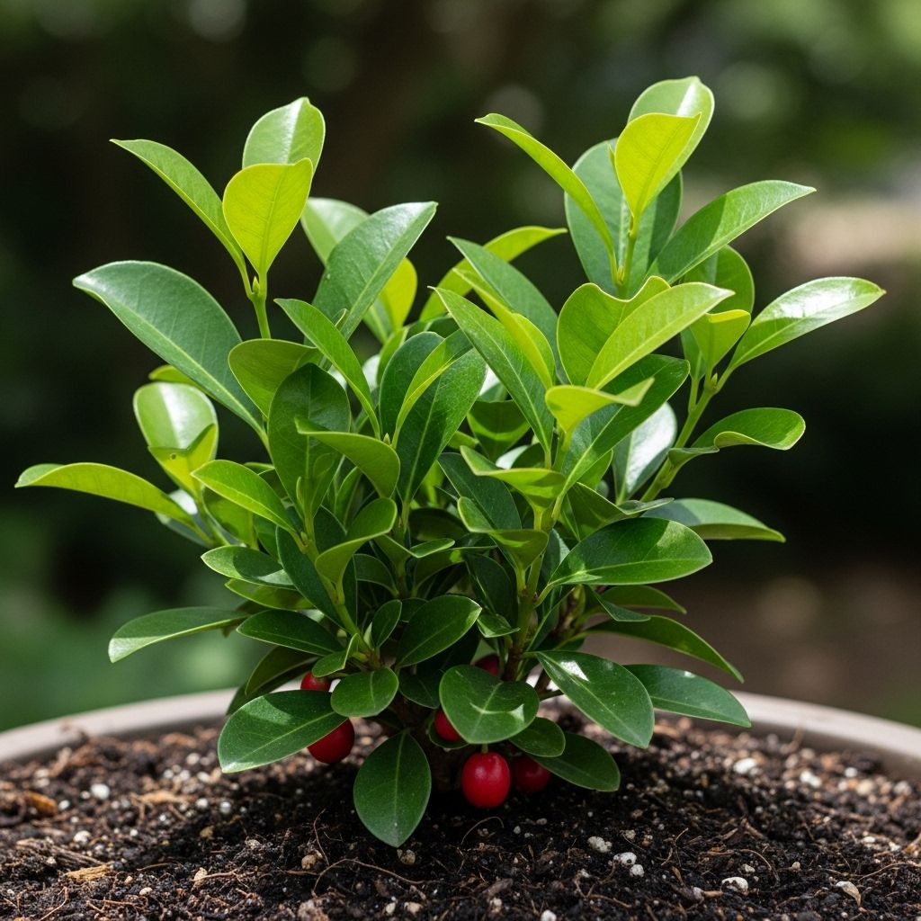 A hardy shade lover that delivers lush leaves and bright berries in low-light gardens.